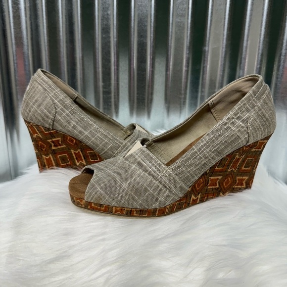 Toms open toe cork wedge - Picture 4 of 7